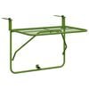 vidaXL Mesa de balc&oacute;n acero verde 60x40 cm