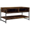 vidaXL Mesa de centro madera contrachapada roble ahumado 90x50x45 cm
