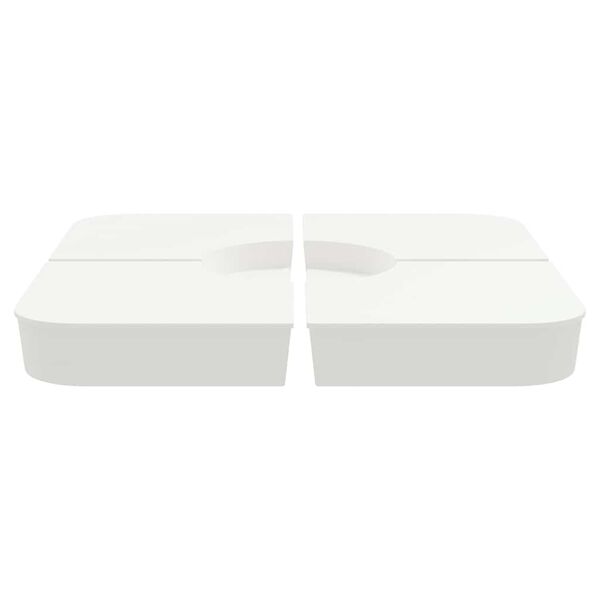 vidaXL Juego bases de sombrilla 4 uds para parasol cruzado PP 100 kg