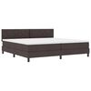 vidaXL Cama tipo Box Spring Marr&oacute;n Oscuro 200 x 200 cm tela