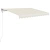 vidaXL Toldo retr&aacute;ctil autom&aacute;tico crema 350x250 cm
