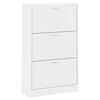 vidaXL Mueble zapatero madera contrachapada blanco brillo 63x24x103 cm