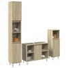 vidaXL Set de muebles de ba&ntilde;o 3 pzas madera contrachapada roble Sonoma