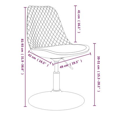 VidaXL Sillas De Comedor Giratorias 4 Uds De Terciopelo Gris Claro