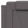 vidaXL Estructura de cama Viana sin colch&oacute;n cuero sint&eacute;tico gris 100x200 cm
