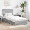 vidaXL Cama con almacenamiento con cabecera Gris Sonoma 100 x 200 cm
