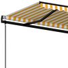 vidaXL Toldo retr&aacute;ctil autom&aacute;tico amarillo y blanco 450x350 cm