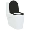 vidaXL Asiento de WC Negro 44 x 36,4 x 3,4 cm Duroplast