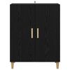 vidaXL Vitrina Roble Negro 70 x 34 x 90 cm Madera contrachapada