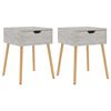 vidaXL Mesitas de noche 2 uds madera de ingenier&iacute;a gris hormig&oacute;n