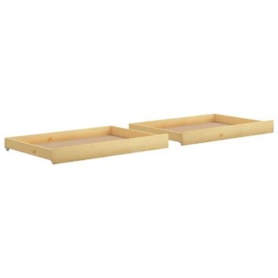 vidaXL Cajones para sofá cama 2 unidades madera maciza de pino