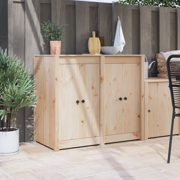 vidaXL Puerta de cocina MEPPEL 2 pcs Crema 50 x 9 x 82 cm