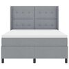 vidaXL Cama tipo Box Spring con colch&oacute;n Gris Claro 200 x 160 cm tela