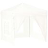 vidaXL Carpa para fiestas plegable con paredes laterales blanco 2x2 m