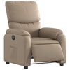 vidaXL Sill&oacute;n reclinable el&eacute;ctrico de cuero sint&eacute;tico color capuchino