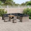 vidaXL Conjunto de sof&aacute; de jard&iacute;n 13 pcs Gris rat&aacute;n sint&eacute;tico