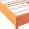 vidaXL Cama sin colchón madera maciza pino marrón cera 150x200 cm