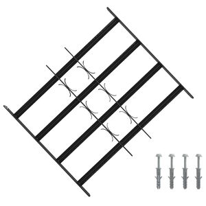 vidaXL Reja de Seguridad para Ventanas con 4 Barras Transversales