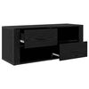 vidaXL Gabinete de TV con caj&oacute;n Roble Negro 100 x 35 x 40 cm