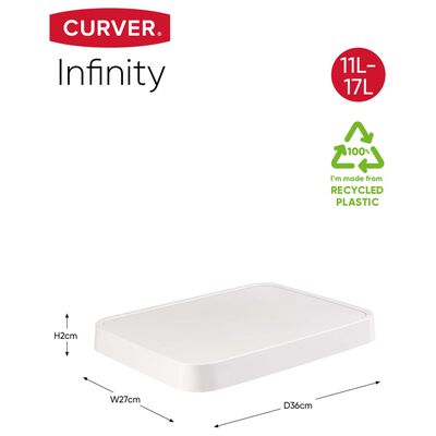 Curver Cajas de almacenaje con tapa Infinity 4 piezas blanco 11L+17L