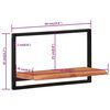 vidaXL Estantes de pared 2 unidades madera maciza acacia 60x25x35 cm