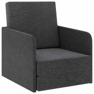 vidaXL Sill&oacute;n convertible tela gris oscuro