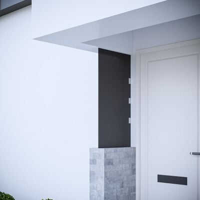 vidaXL Panel lateral dosel de puerta vidrio templado negro 50x100 cm
