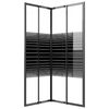 vidaXL Cabina de ducha a rayas ESG negra 90x70x180 cm