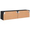 vidaXL Muebles de TV de pared 2 uds madera ingenier&iacute;a negro 60x30x30cm