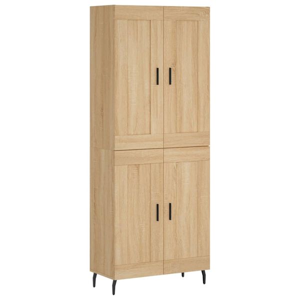 vidaXL Aparador alto madera contrachapada color roble 69,5x34x180 cm