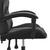 vidaXL Silla gaming giratoria cuero sintético negro y gris