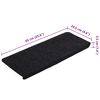 vidaXL Alfombrilla autoadhesiva escalera 30 uds negro 65x24,5x3,5 cm