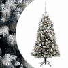 vidaXL &Aacute;rbol de Navidad artificial de ramas plegables con bolas 120 cm