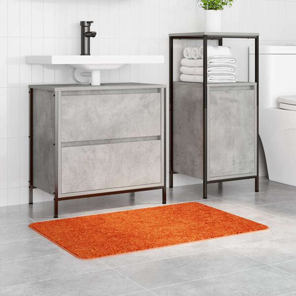 vidaXL Alfombrilla de ba&ntilde;o antideslizante Naranja 60 x 90 cm PP