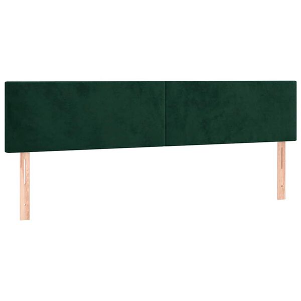 vidaXL Cabeceros terciopelo verde oscuro 200x5x78/88 cm