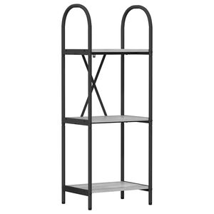 vidaXL Estante de libros 3 niveles 40 x 30 x 109 cm Gris Sonoma