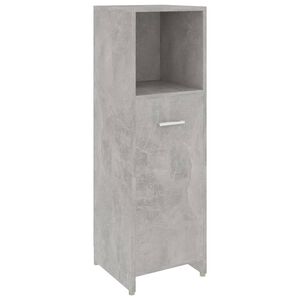 vidaXL Armario de ba&ntilde;o madera contrachapada gris hormig&oacute;n 30x30x95 cm
