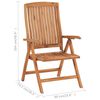 vidaXL Conjunto de comedor de jard&iacute;n 7 piezas madera maciza de teca