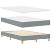 vidaXL Cama tipo Box Spring con colch&oacute;n Gris Claro 120 x 190 cm tela