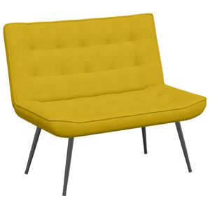 vidaXL Banco de terciopelo amarillo 110x74x84 cm