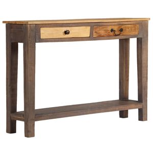 vidaXL Mesa consola de madera maciza vintage 118x30x80 cm