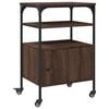 vidaXL Soporte de impresora 3 niveles marr&oacute;n roble 50x40x76 cm