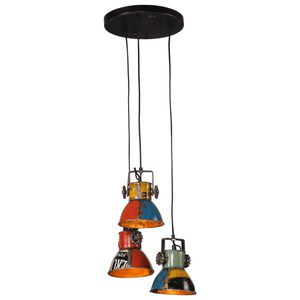 vidaXL L&aacute;mpara colgante de colores 25 W E27 30x30x100 cm