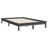 vidaXL Estructura de cama de madera maciza de pino gris 200x200 cm