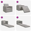 vidaXL Sof&aacute; cama 60cm Gris Claro Terciopelo