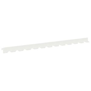 vidaXL Borde de C&eacute;sped 10 uds. 102 x 4 x 4 cm Acero Blanco