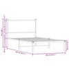vidaXL Estructura de cama sin colch&oacute;n metal roble ahumado 100x200 cm