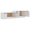 vidaXL Mueble TV madera contrachapada blanco brillante 158,5x36x45 cm