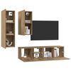 vidaXL Conjunto de mueble de TV 4 pcs Roble artisan 30.5 x 30 x 90 cm