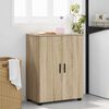 vidaXL Gabinete de Ba&ntilde;o con puerta Roble Sonoma 60 x 35 x 80 cm